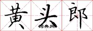 丁谦黄头郎楷书怎么写