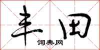 曾庆福丰田行书怎么写