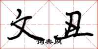 曾庆福文丑行书怎么写