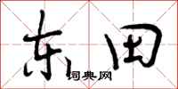 曾庆福东田行书怎么写