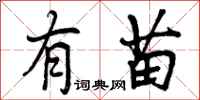 曾庆福有苗行书怎么写