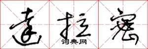 王冬龄达拉密草书怎么写