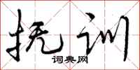 曾庆福抚训行书怎么写