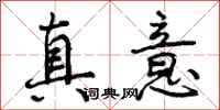 曾庆福真意行书怎么写