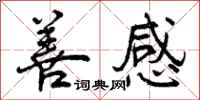 曾庆福善感行书怎么写