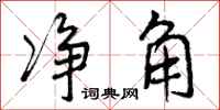曾庆福净角行书怎么写