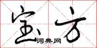 曾庆福宝方行书怎么写