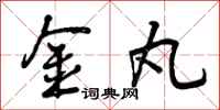 曾庆福金丸行书怎么写