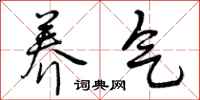曾庆福养气行书怎么写