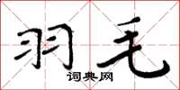 周炳元羽毛楷书怎么写
