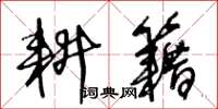 王冬龄耕籍草书怎么写