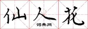 周炳元仙人花楷书怎么写