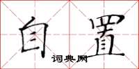 黄华生自置楷书怎么写