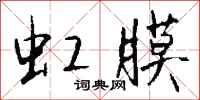 钱沛云虹膜行书怎么写