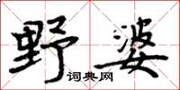 周炳元野婆楷书怎么写