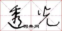 王冬龄透光草书怎么写