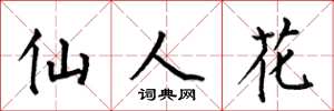 何伯昌仙人花楷书怎么写