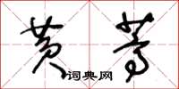 王冬龄黄蒿草书怎么写