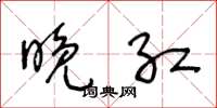 王冬龄晚红草书怎么写