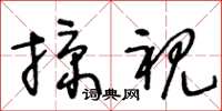 王冬龄掠视草书怎么写