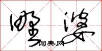 王冬龄野婆草书怎么写