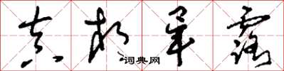 刘少英真相毕露草书怎么写