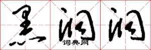 刘少英黑洞洞草书怎么写