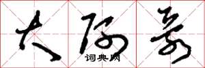 刘少英大阿哥草书怎么写