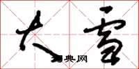 刘少英大雪草书怎么写
