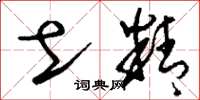 刘少英土精草书怎么写