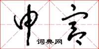 刘少英申宫草书怎么写