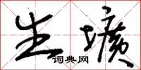 刘少英生圹草书怎么写