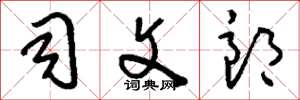 刘少英司文郎草书怎么写