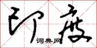 刘少英印度草书怎么写
