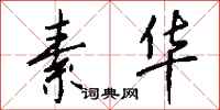 钱沛云素华行书怎么写