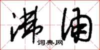 刘少英沸涌草书怎么写