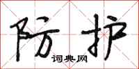 段相林防护行书怎么写