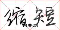 段相林缩短行书怎么写
