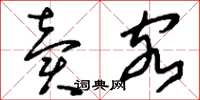 刘少英卖客草书怎么写