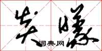 刘少英炎曦草书怎么写