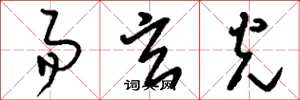 刘少英易玄光草书怎么写
