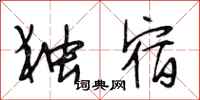 段相林独宿行书怎么写
