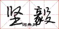 段相林坚毅行书怎么写