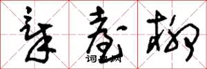 刘少英章台柳草书怎么写