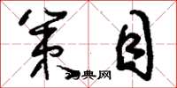 刘少英策目草书怎么写