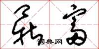 刘少英鼎富草书怎么写