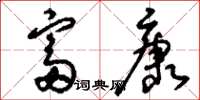 刘少英富康草书怎么写