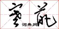刘少英寒葩草书怎么写