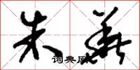 刘少英朱华草书怎么写