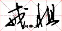 刘少英戒惧草书怎么写